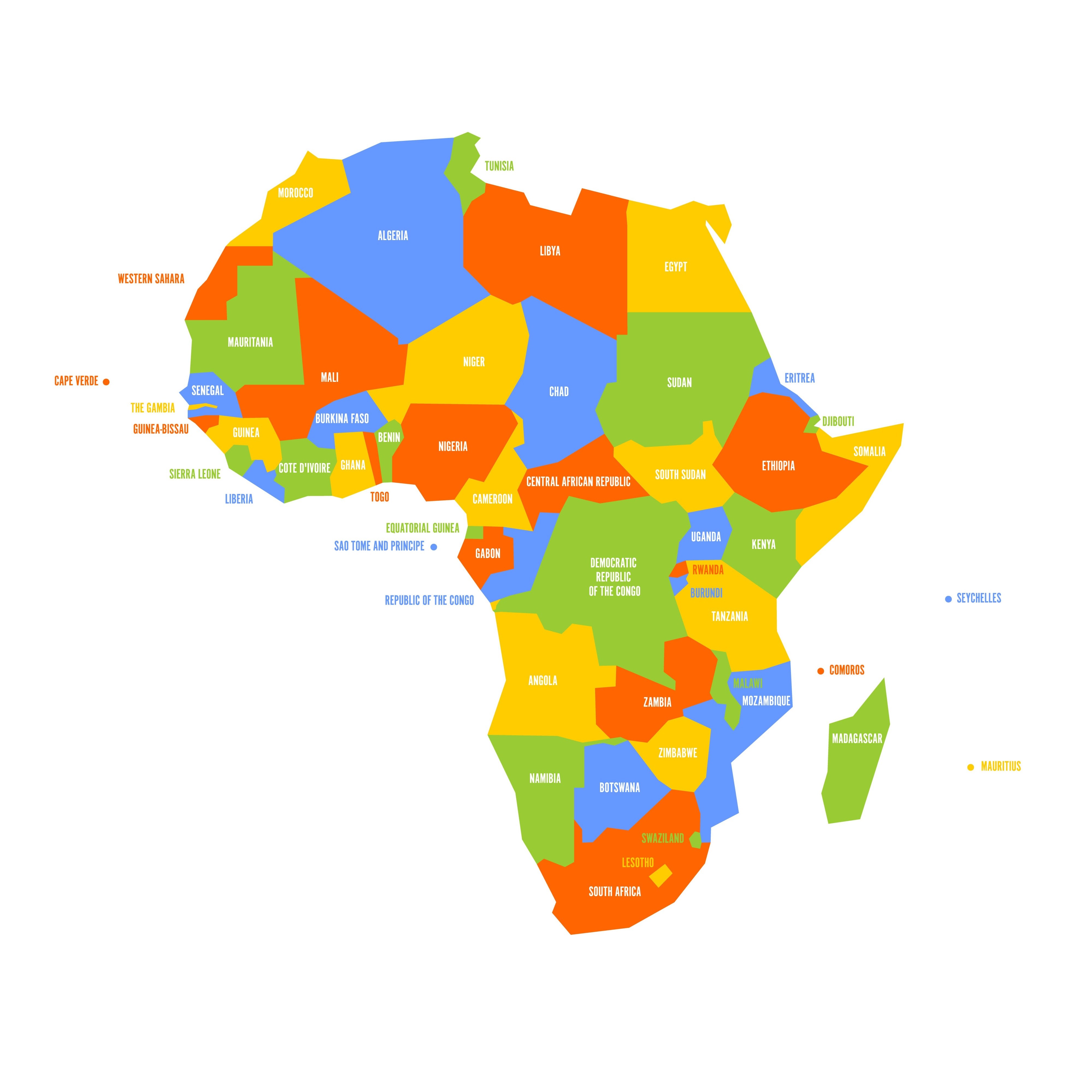 Carte de l'Afrique CDEA